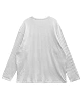 シンプルラインヘンリーネックロングスリーブ3C