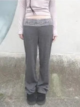 lace banding pants