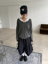 サイド リボン ラップ パンツ
