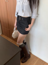 クロードベルトデニムミニスカート