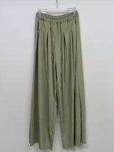 End Two-Tuck Nylon Banding Wide Pants