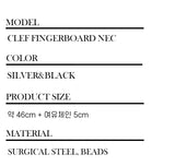 men's necklace beaded chain_CLEF FINGERBOARD NEC
