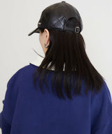 キルティングレザーCAP