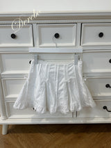 white bow A-line mini skirt