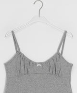 Chinatsu ribbon shirring sleeveless