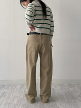 [Unisex] Stitched Cotton Wide Pants