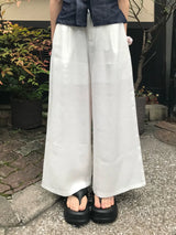 ミル バック バンディング ワイド ピンタック ロング パンツ