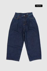 Oberon pintuck balloon denim pants