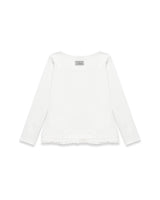 ダブルフリルTシャツ (ホワイト)
