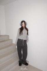 Corduroy Banded Layered Pants
