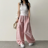 Roa Baslock Nylon Cargo Wide Pants