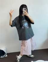 MY GALAXY☪🌌✨AURORA PRINTING T SHIRT 🎀🩶2COLOR