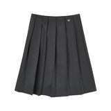 Classic Soft Pleats Skirt_Charcoal