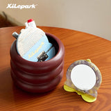 Design-sensory bow portable mirror with comb