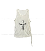 Vintage Cross Lace String Sleeveless