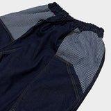 stripe patch denim pants_blue