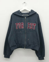 Lettering Fleece Hoodie Zip-Up (3 Colors)