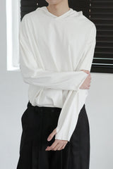 slit hoodie top