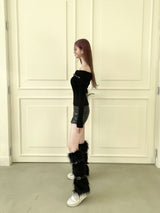 Western belt off slim knit (3color)