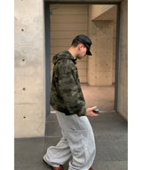 Camo Hood Zipper Jacket