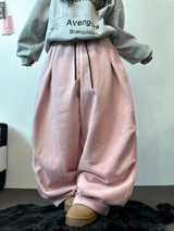 パラシュートツーピンタックバルーンロングワイドパンツ 🖤🩶💜🤎🩷5COLOR