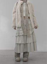 Bocashi Damage Knit Slim Long Muffler