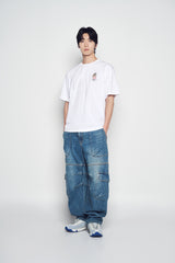 25SS タンニングオパンチュウサギベーシックロゴ半袖Tシャツ ホワイト