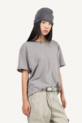Striped cropped cutoff t-shirt