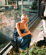 COVERALLS WIDE DENIM PANTS