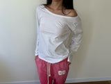 loose off shoulder tee