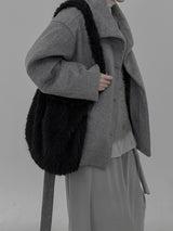 Mezz High Neck Wool Half Coat