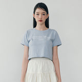 ムーンクロップTシャツ - スカイブルー