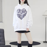 TシャツハートレタリングフードTシャツ