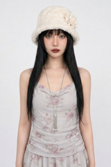 VALENTINE HAZE DRAPED MINI DRESS