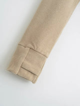 Velvet Collar Slim Round Zip-Up