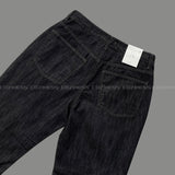 NOS119 ダブルベルトノンフェードデニムパンツ (XS–L)