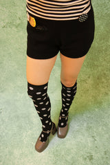 marshmallow dot socks (black)