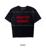 ナンバーレタリングクロップTシャツ