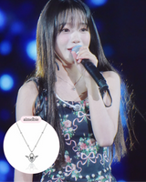 [チョ・ユリ, チュウ Necklace] エンジェリックハートロックレイヤードネックレス - Silver Color