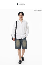 urban carpenter bermuda denim pants (muddy indigo)