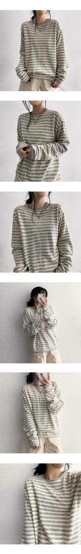 Streaming Basic Long-Sleeved Round Knitwear