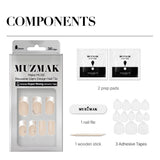 MUZMAK リユーザブルグラムデザインネイルチップ シナモンダスト(スクエア)