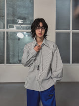 [LANARCH] Eckley Stripe Tie Shirt