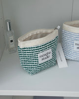 ジッパーポーチ - Summer tweed (green-L)