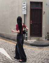 [MADE] Gram, U-neck rib short-sleeved T-shirt