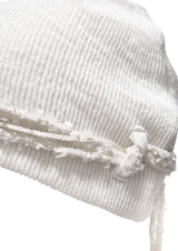  KNIT BRAID BEANIE . WHITE