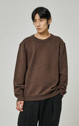 BASIC OVER FIT ROUND KNIT
