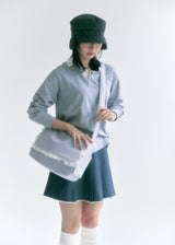 フリルメッセンジャーバッグ (light grey)