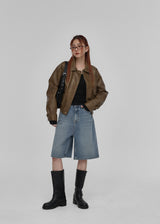 [B-DENIM] ウォッシングハーフパンツ 023