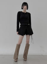 Merve Wrap Skirt Pants